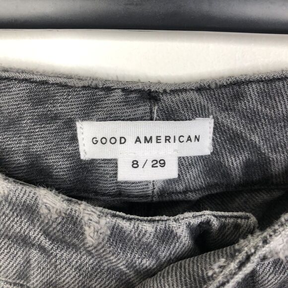 NEW Good American 90's High Waist Baggy Relaxed Black Gray Jeans Women's 8/29 - Picture 4 of 9